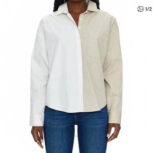 Two-Tone Button-Up Shirt- PISTOLA